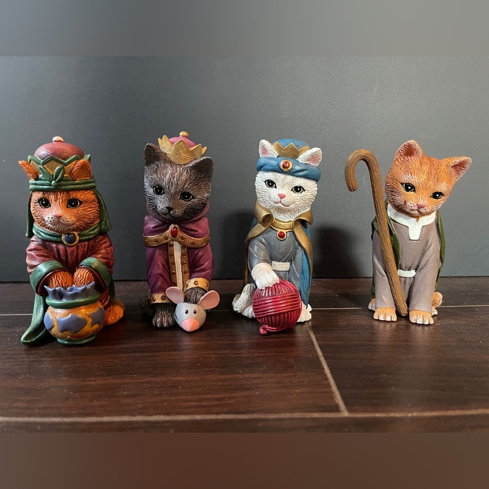 Bradford exchange PURR-Fect Xmas pageant figurine collection. Nativity scene.